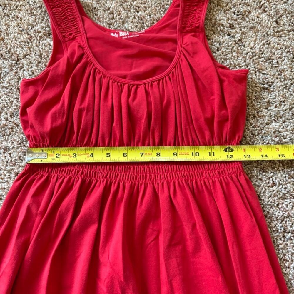 Victoria's Secret Bra Tops Red Midi Fit and Flare Empire Sundress Women's Lg - Picture 7 of 9